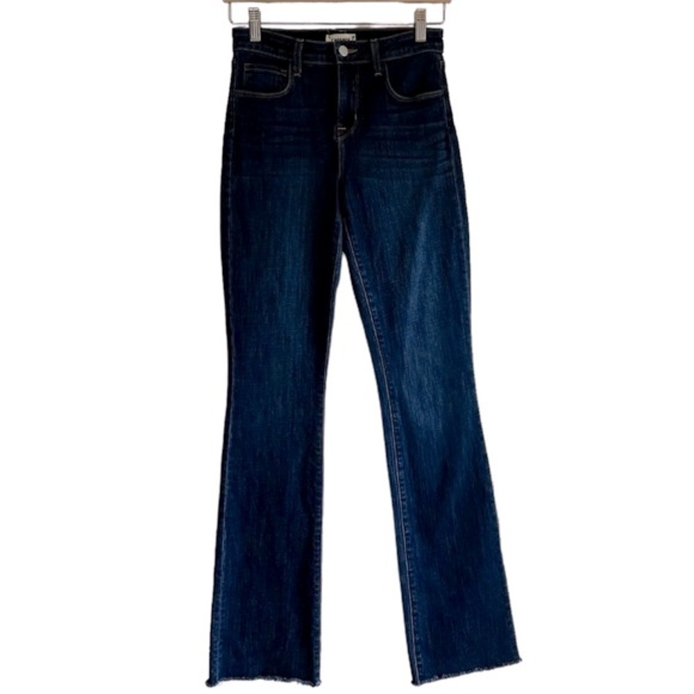 L’Agence straight leg mid rise denim jeans Sz 24 excellent like new condition